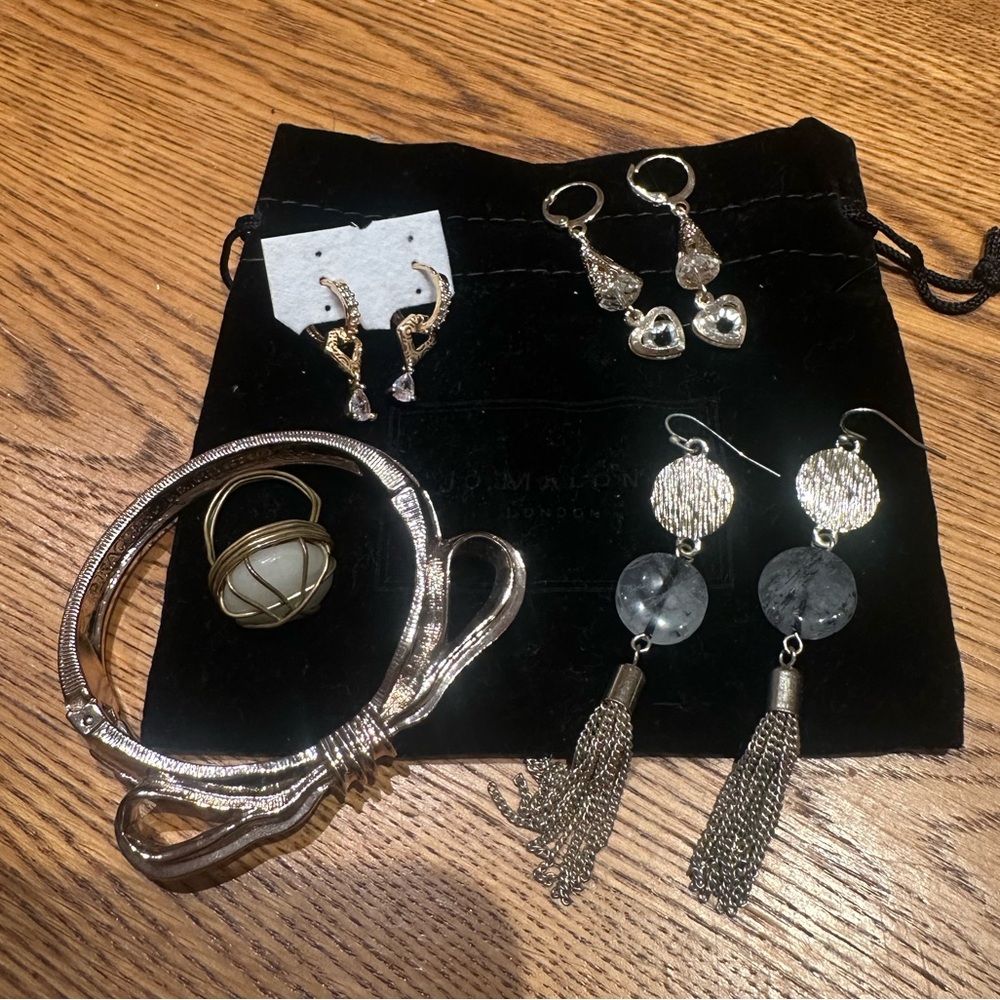 Boho Gold Jewelry Set, 5 Piece Lot